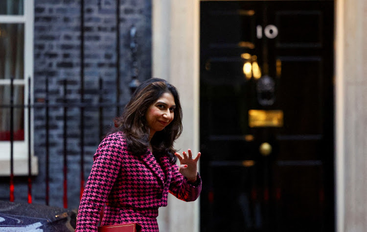 Former UK home secretary Suella Braverman outside 10 Downing Street, London in October. Picture: HANNAH MCKAY/REUTERS