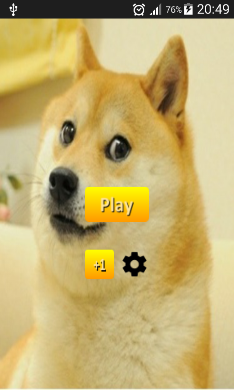 Android application Doge says screenshort
