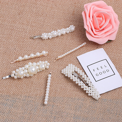 Title 13, Simple Womens Beautiful Geometric Pearl Hairpi...