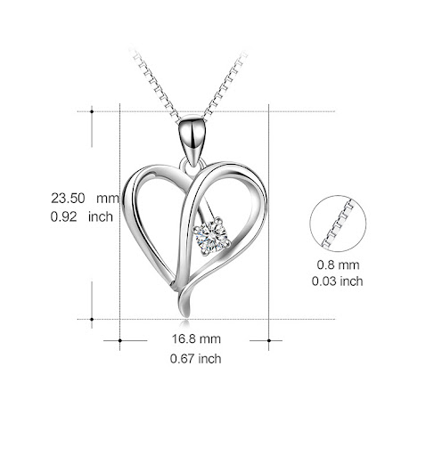 Title 4, Womens Sterling Silver Heart-shaped Hollow Jew...