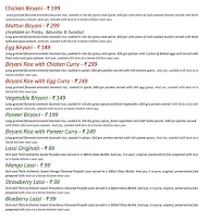 Biryani Bowl Company menu 1