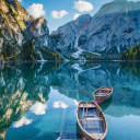 Two wooden boats