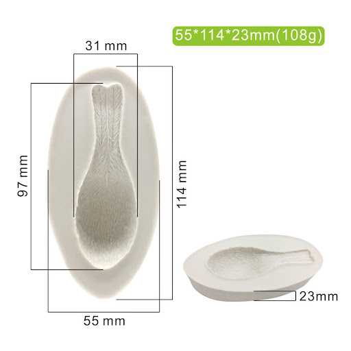 Title 5, 3D Stereo Bird Feather Baking Silicone Mold for...