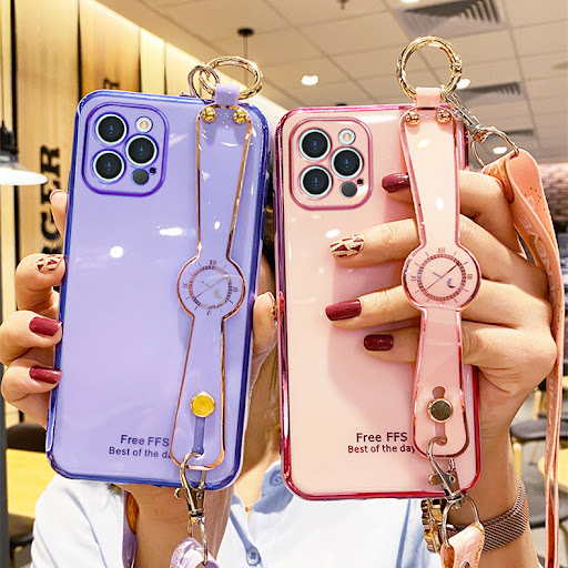 Title 10, Electroplated Mobile Phone Case with 6D Wristba...