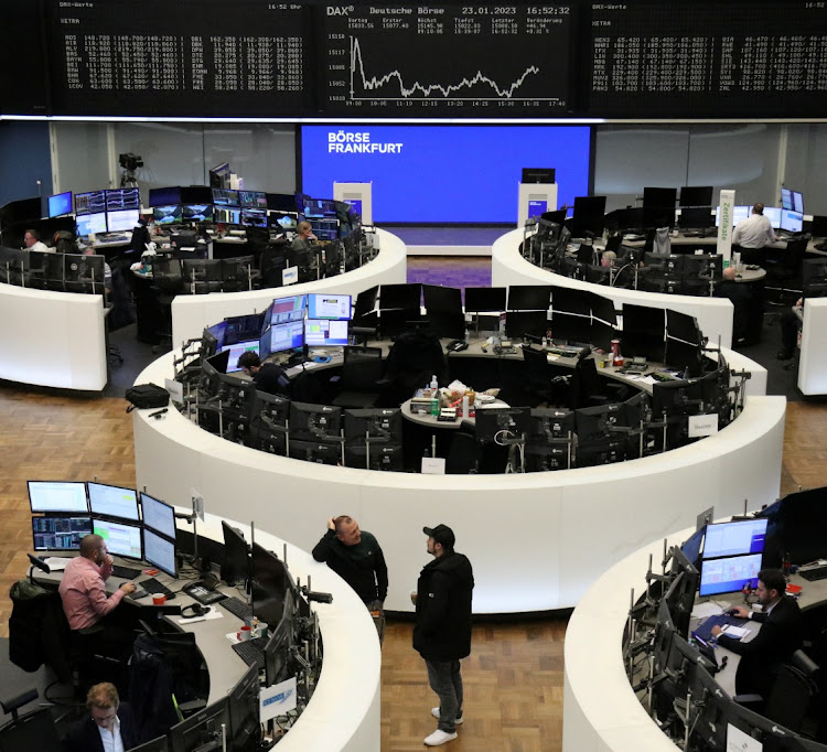 The German share price index DAX graph is pictured at the stock exchange in Frankfurt, Germany on January 23 2023. Picture: REUTERS