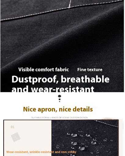 Title 6, Thickened 100% Cotton Canvas Apron Waterproof O...