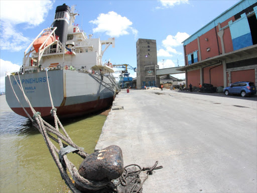 Vessel at the Port of Mombasa last Friday with 29,900 tonnes of Maize from Mexico /ELKANA JACOB