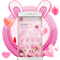 Pink flower rabbit theme icon