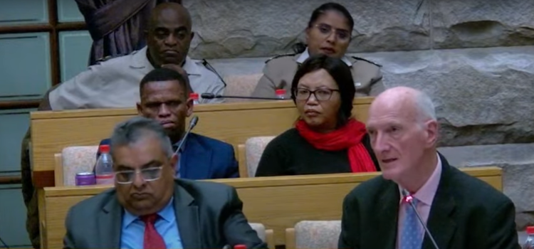 JICS CEO Vick Misser and former justice Edwin Cameron, an inspecting judge, presented before parliament a presentation on the escape of 'Facebook rapist' Thabo Bester.