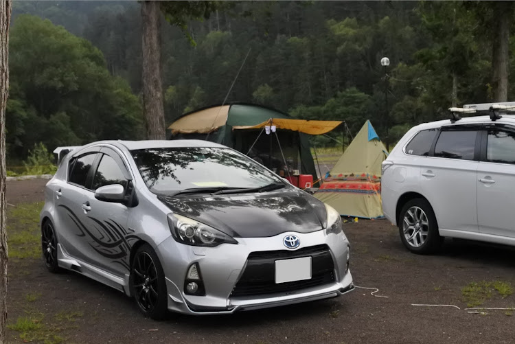 アクアの北海道からこんにちは・TE37SAGA・ND5RC・ソロキャン△に関するカスタム事例の投稿画像1枚目