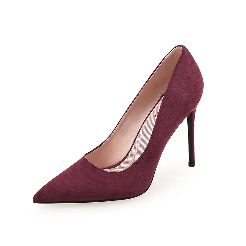Damesschoenen met spitse hak en stilettohak Effen kleur Zaken- en vrijetijdsschoenen Elegante enkellaagse damesschoenen voor vrouwen