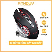 Chuột Không Dây Gaming Twolf Q13 2400 Dpi Click Silent Pin Sạc Led Rgb Đổi Màu Siêu Đẹp Đỉnh Cao Gamer - Hàng Chính Hãng