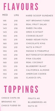 Classics Ice Cream menu 2