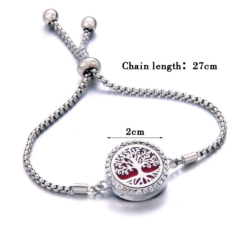 Titanium stalen aromatherapie armband voor essentiële oliën. Ervaar de voordelen van draagbare aromatherapie. Ontspan en geniet van de geuren.