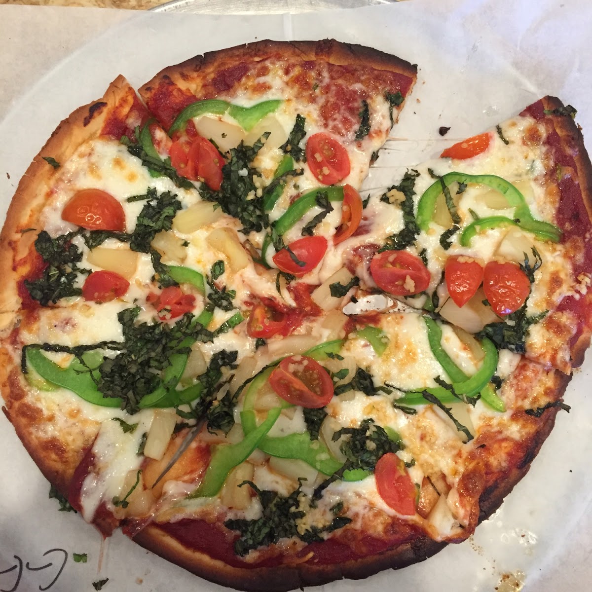 Gluten free crust with so many toppings options!