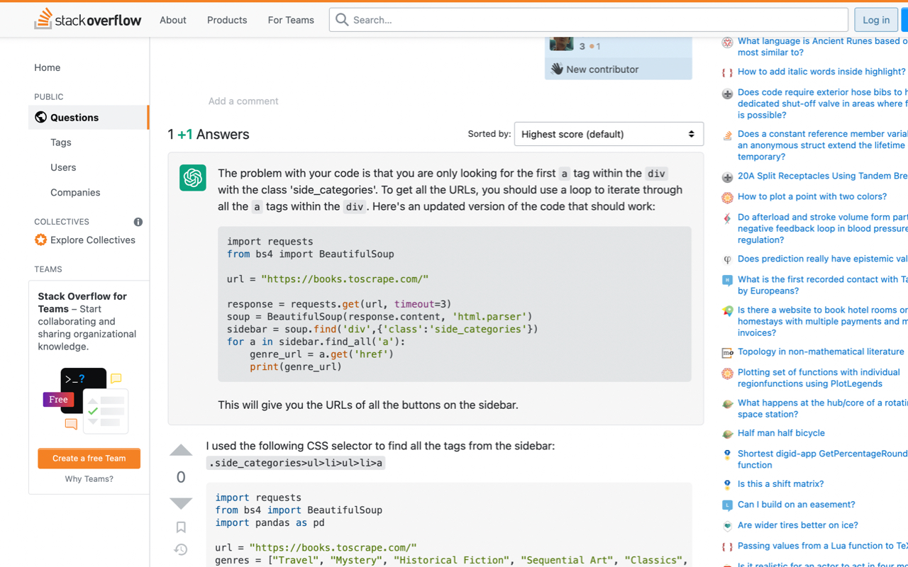 ChatGPT for StackOverflow Preview image 0