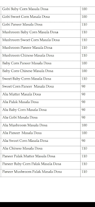 A1 99 Variety Dosa Corner menu 1