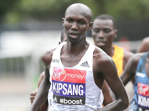 Wilson Kipsang during a past London Marathon race /COURTESY