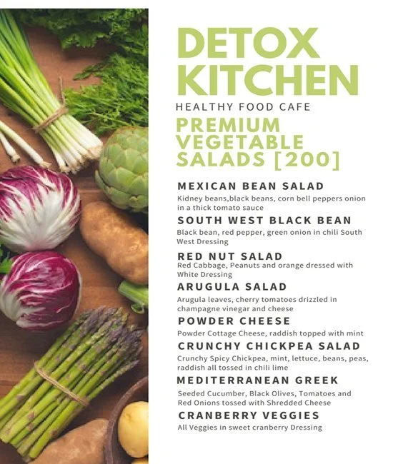 Detox Kitchen menu 