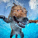 Chien d'animal domestique course de natation icon