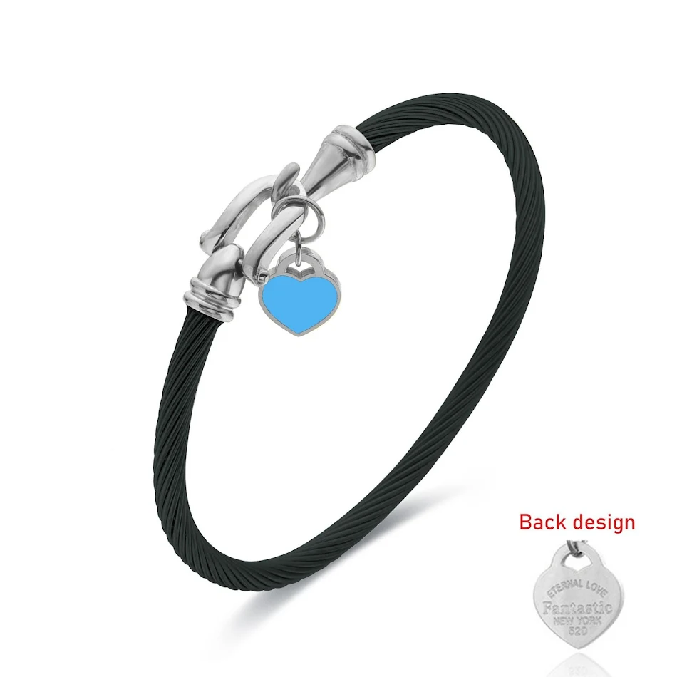 Bracelet en corde d'acier titane U Head Hooks, robuste et élégant. Design nautique pour homme, idéal pour un look quotidien et aventureux.