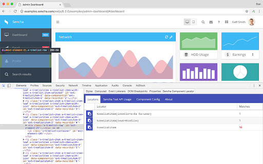 Sencha Component Locator