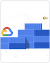 google cloud logo with blue building