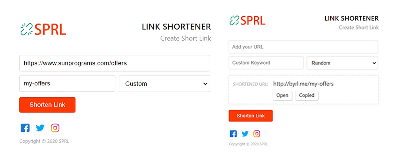 SPRL Link Shortener Preview image 2