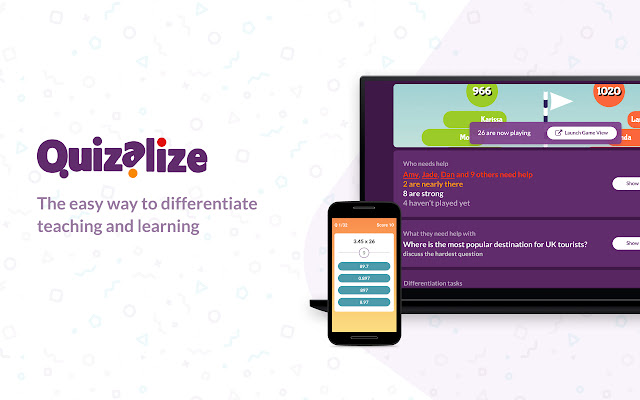 Quizalize for Students chrome extension