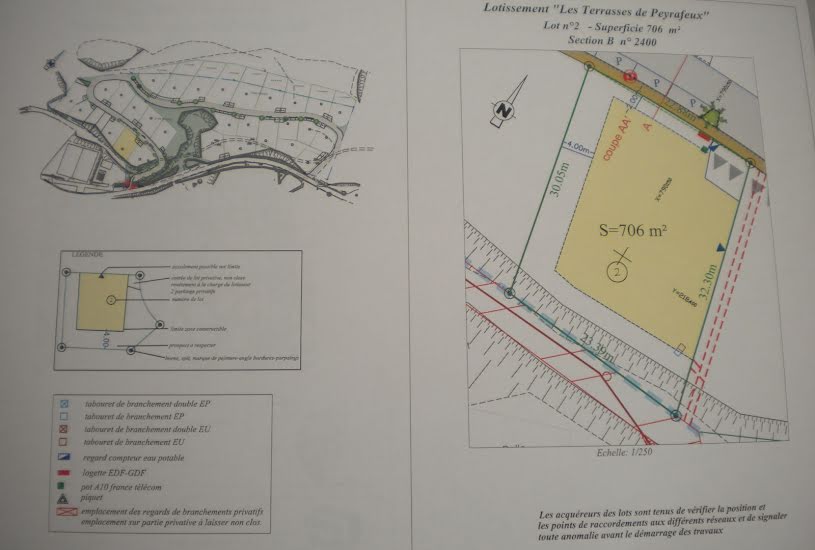  Vente Terrain à bâtir - 706m² à Mondragon (84430) 