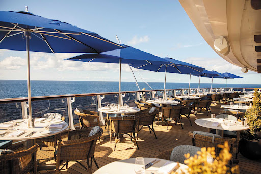 Dine al fresco on the deck of La Veranda aboard Seven Seas Splendor.