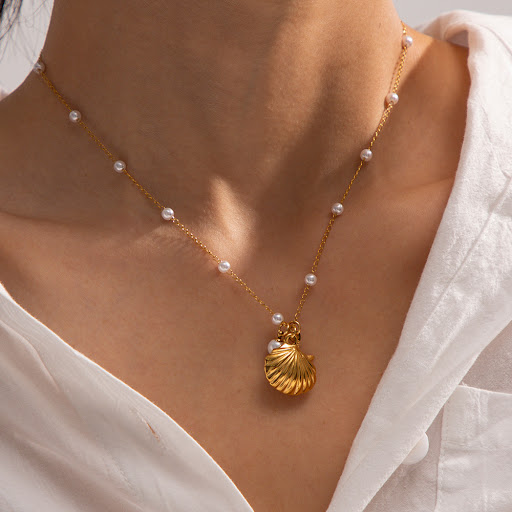 Title 5, Fashionable All-match Starfish Shell Necklace, ...
