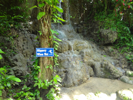 Cave hiding behind a waterfall Jamaica 2013