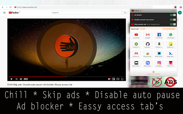 Chill chrome extension