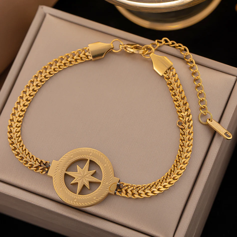 Bracelet femme en acier titane tissé tendance Élégance intemporelle Résistant à l'eau et à l'usure Bijou féminin sophistiqué Style unique et moderne