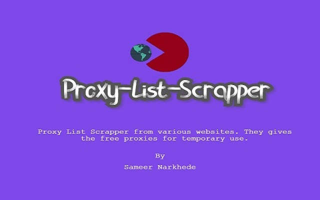 Free Proxy List Scrapper chrome extension