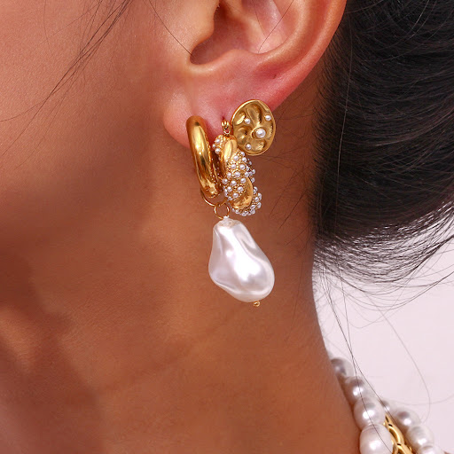 Title 13, Popular Simplicity Pearl Jewelry Earrings. Time...