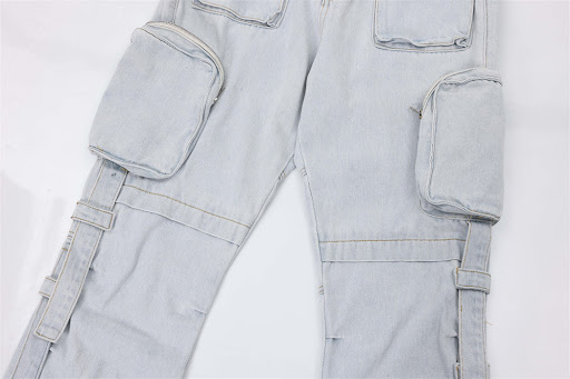 Title 16, Mens multi-pocket denim trousers overalls, tre...