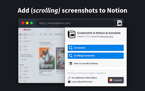 Screenshot to Notion & Annotate