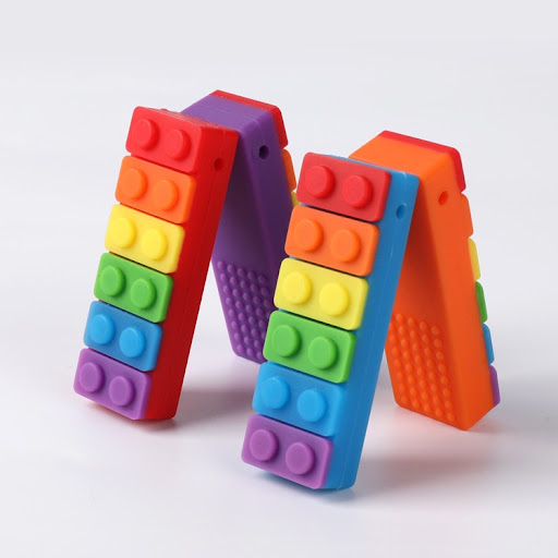 Title 14, Childrens Bite Toy Word Rainbow Teether Soothe...