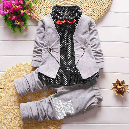 Title 3, Childrens Spring and Autumn Two-Piece Suit Com...