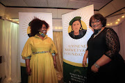 Nomangwane Mrwetyana, mother of slain student Uyinene Mrwetyana, with the executive director of Masimanyane Women’s Rights International, Lesley Ann Foster, at the first anniversary celebration of the Uyinene Mrwetyana Foundation.