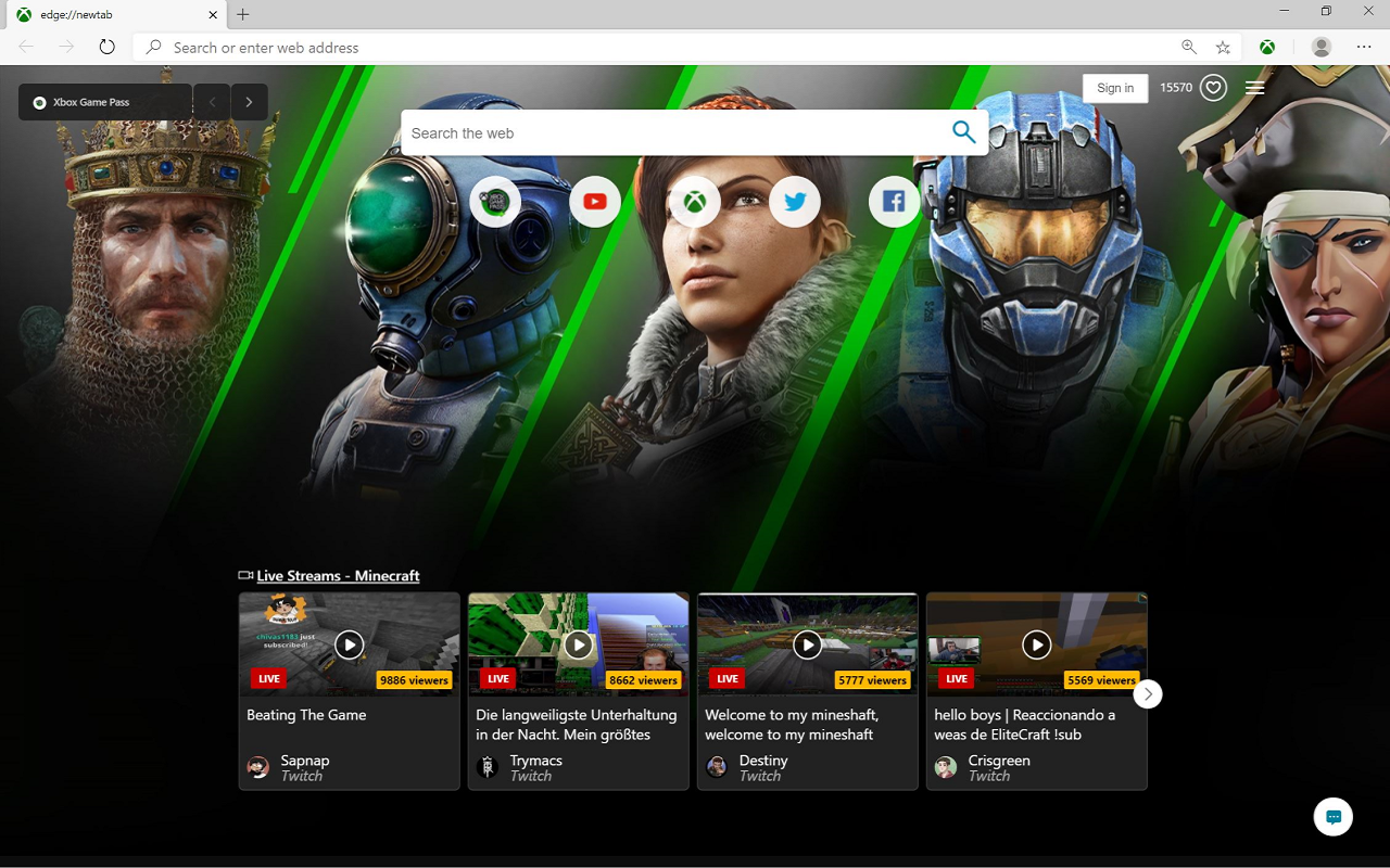 Xbox New Tab Preview image 4