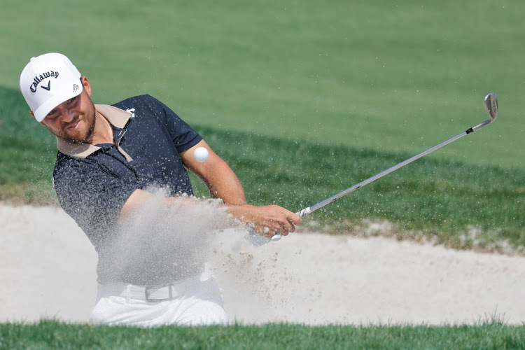 Xander Schauffele plays from a bunker on the eighth hole during the second round of the Arnold Palmer Invitational in Orlando, Florida, US. Picture: REINHOLD MATAY/USA TODAY SPORTS