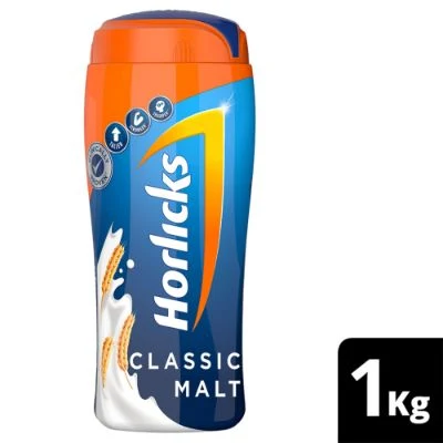 Horlicks Health & Nutrition Drink (Classic Malt Flavor) 1Kg (Jar)