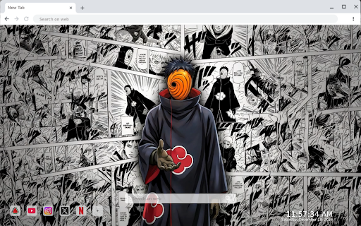 Obito Uchiha Akatsuki Manga Collage Live Wallpaper screenshot 2