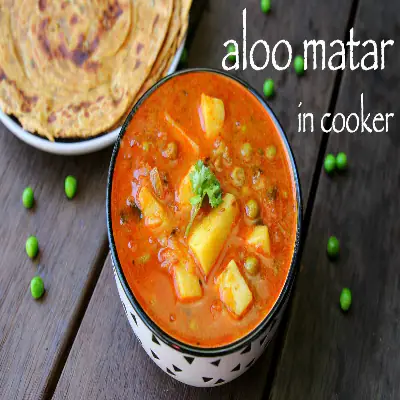 Chatpata Aloo Matar With Plain Tawa Paratha (2Pcs)