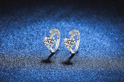Title 1, S925 Sterling Silver Earrings Plated Pt950, D C...