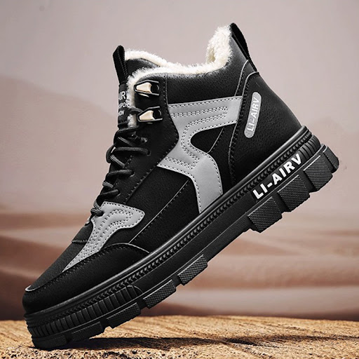 Title 13, Winter Thickened Velvet Warm Ankle Boots Men Ou...