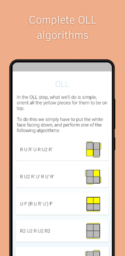 Screenshot 2x2 Rubiks algorithms: Ortega